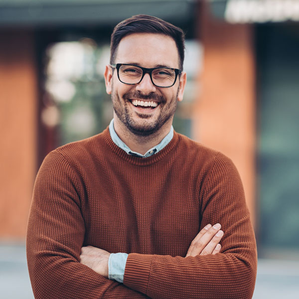 smiling middle aged man